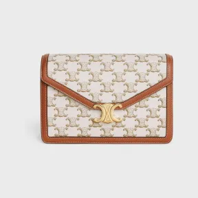 思琳/Celine 女士 ENVELOPPE TRIOMPHE标志印花牛皮革信封包 113322EZH.04LU