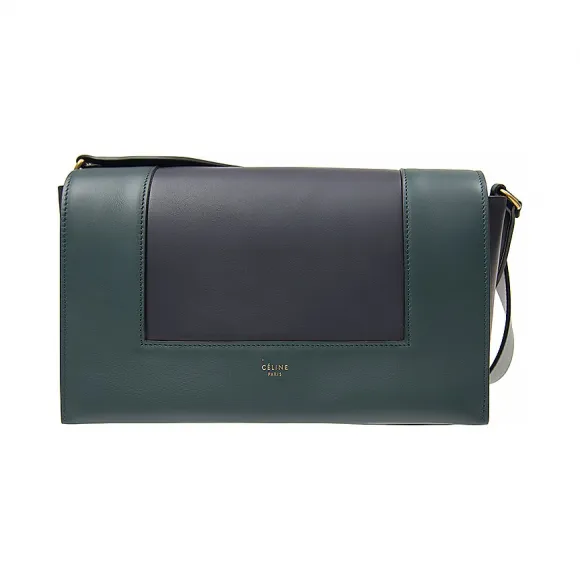 思琳/Celine   蓝色/绿色 牛皮 手提包 180263AQO.31EN