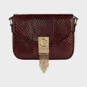 思琳/Celine 女士 C Bag 小号饰流苏水蛇皮手袋 188504BET.19BR