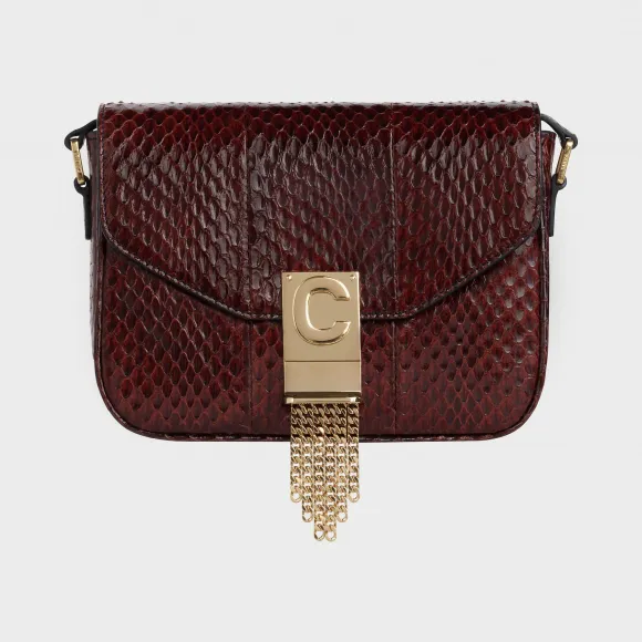 思琳/Celine 女士 C Bag 小号饰流苏水蛇皮手袋 188504BET.19BR