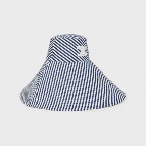 思琳/Celine 女士 TRIOMPHE超大条纹华达呢渔夫帽 2AUN5348U.07MW.L