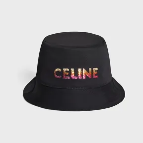 思琳/Celine 男士 刺绣棉质华达呢渔夫帽 2AUO1968P.38NO.L