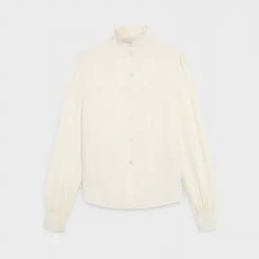 思琳/Celine 女士 真丝绉绸和醋酸纤维混纺短衫 2B114008D.01AV