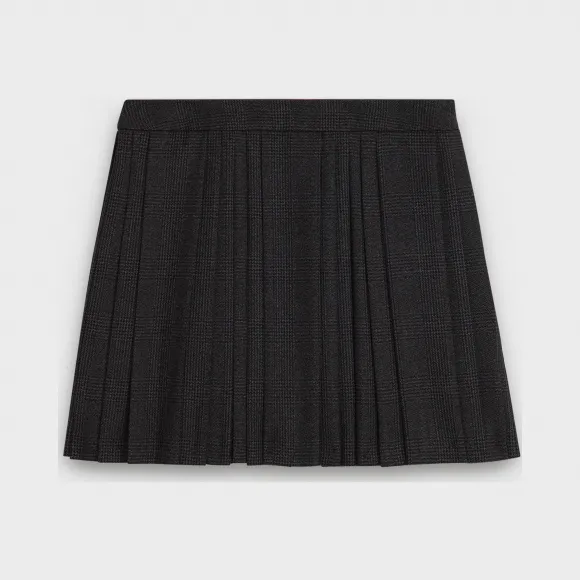 思琳/Celine 女士 威尔士亲王格纹迷你百褶裙 2J066213F.38GR
