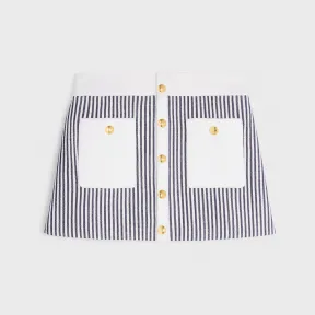 思琳/Celine 女士 纹理羊毛迷你秋千裙 2J628063V.01NQ.34