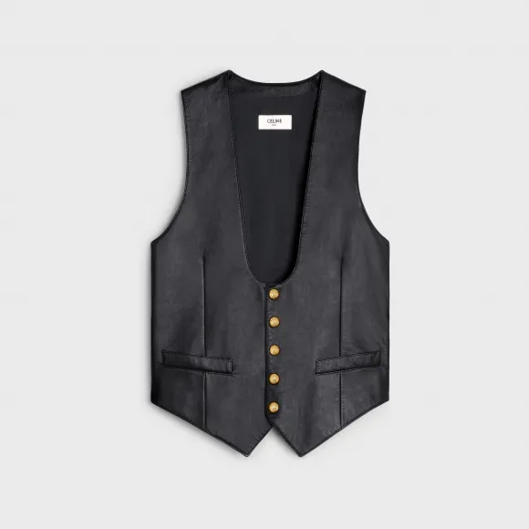 思琳/Celine 女士 柔软羊皮革马甲 2O112050O.38NO.34