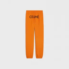 思琳/Celine 男士 CELINE 慢跑裤 / Cotton Fleece-Bright Orange / 黑色 2Z056052H.20BN