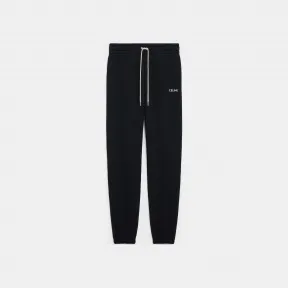 思琳/Celine 男士 CELINE 刺绣棉质抓绒运动裤 - 黑色/白色 2Z062670Q.38AW