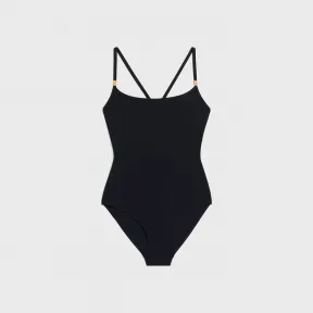 思琳/Celine 女士 哑光平纹针织泳衣 - 黑色 2Z112152C.38NO