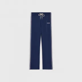 思琳/Celine 女士 双面平织布双色细节慢跑裤 - 海军蓝/米白色 2Z130121O.07OW