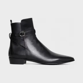 思琳/Celine 男士 CELINE Jacno 亮面小牛皮焦特布尔短马靴 328453002C.38NO