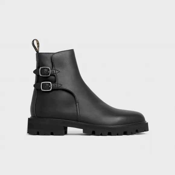 思琳/Celine 女士 Margaret 双扣小牛皮靴子 - 黑色 343793573C.38NO