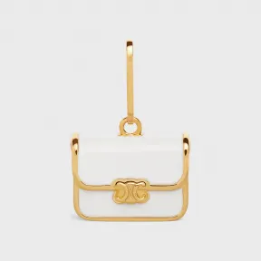 思琳/Celine CELINE Separables TRIOMPHE 金色饰面黄铜和白色珐琅手袋吊坠 46Y056BRE.35OH