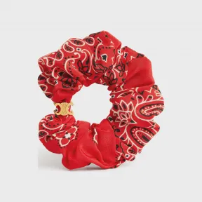 思琳/Celine 女士 金色黄铜及红色真丝Scrunchy Celine Americana手链发圈 - 金色 / 红色 46Z222SIB.35RO