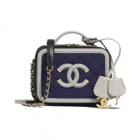 香奈儿/Chanel 海军蓝、黑与灰. 小号化妆包 A93342_B01189_N4963