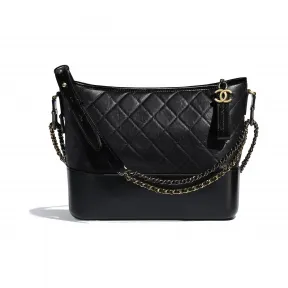 香奈儿/Chanel 香奈儿GABRIELLE大号流浪包  复古小牛皮、光滑小牛皮、金色金属、银色金属与钌色金属  黑 A93824-Y61477-94305