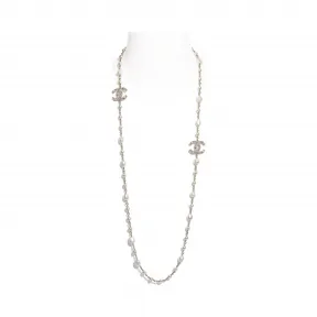 香奈儿/Chanel 长项链  金属、淡水珍珠、与水钻  金、珍珠白、粉红与水晶 AB5353-B04674-N9846