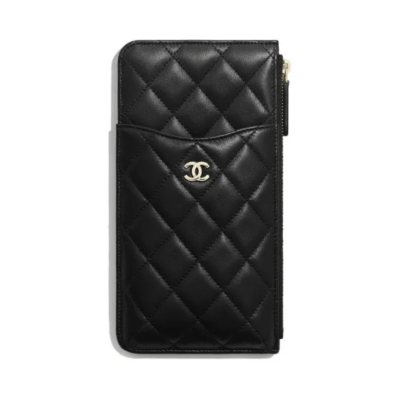 香奈儿/Chanel 经典手机包  羊皮革与金色金属  黑 AP0225-Y04059-C3906