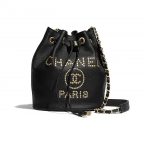 香奈儿/Chanel 黑. 小号抽绳包 AS1045_B01286_94305