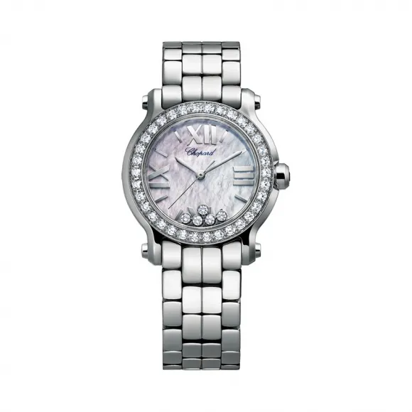 萧邦/Chopard Happy Diamonds系列 石英机芯 精钢 女表 278509-3010