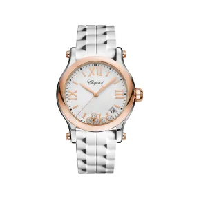 萧邦/Chopard Happy Diamonds系列 石英机芯 18k玫瑰金/精钢 女表 278582-6001