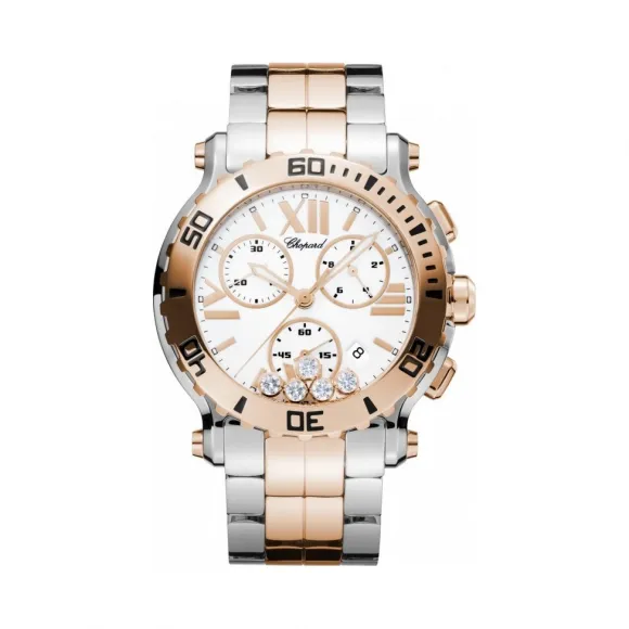 萧邦/Chopard Happy Diamonds系列 石英机芯 18k玫瑰金，精钢 女表 288499-6002