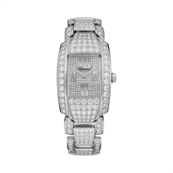 萧邦/Chopard La Strada系列 石英机芯 18K白金镶钻 女表 419394-1207