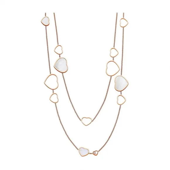 萧邦/Chopard Buy Happy Hearts Rose Gold Pearl Diamond Necklace 817482-5310