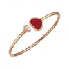 萧邦/Chopard Happy Hearts Rose Gold Red Stone Bangle Size L 857482-5704