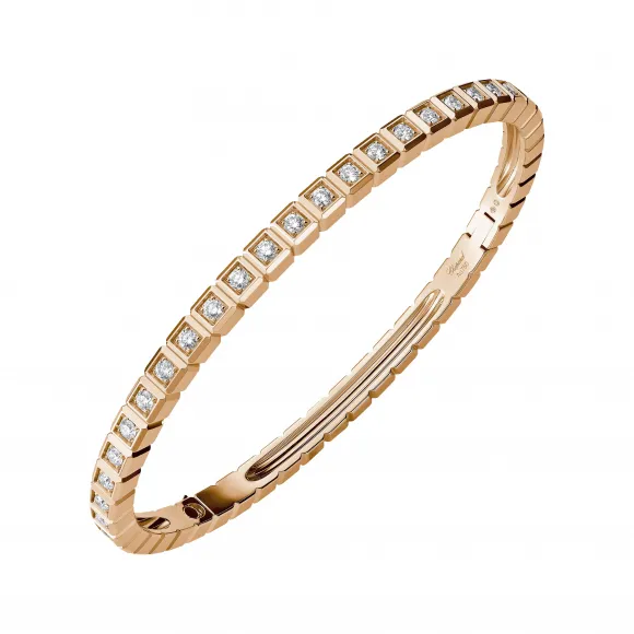 萧邦/Chopard ICE CUBE PURE 手镯玫瑰金整环镶钻 | @858350-5007