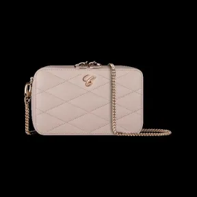 萧邦/Chopard HAPPY HEARTS迷你链包 裸色绗缝小牛皮 | 95000-1101