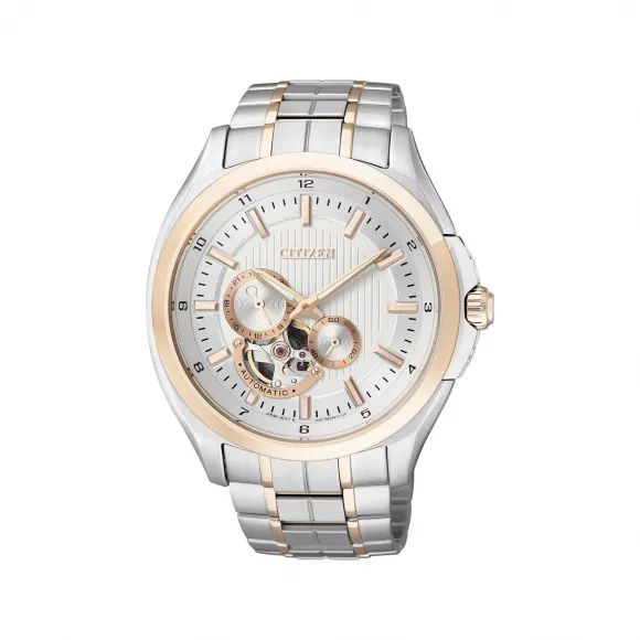 西铁城/Citizen 45MM 不锈钢间玫瑰金色   机械 男表 NP1004-54A