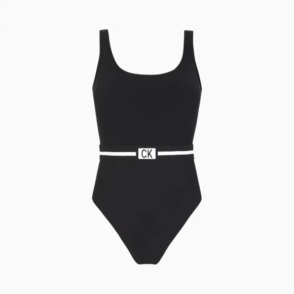 Calvin Klein 女装 针织露背连体泳衣 Kw00985-内衣系列