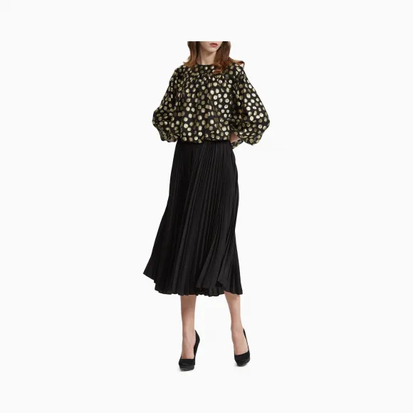 Calvin Klein 女装 金丝波点上衣 W44240T256-Ckck