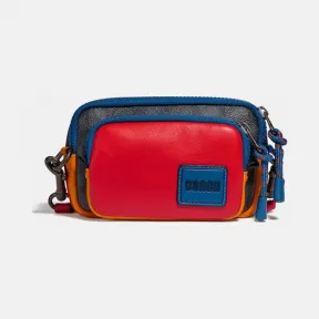 蔻驰/Coach Pacer系列 男士 大色块经典标志帆布COACH贴饰PACER多功能双层手包 1017-P31