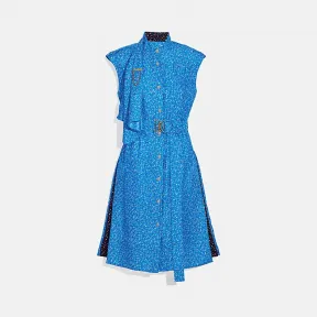 蔻驰/Coach  配腰带无袖印花连衣裙 1166_QPK_02