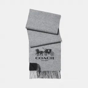 蔻驰/Coach 山羊绒拼色LOGO围巾 12166 CQGY