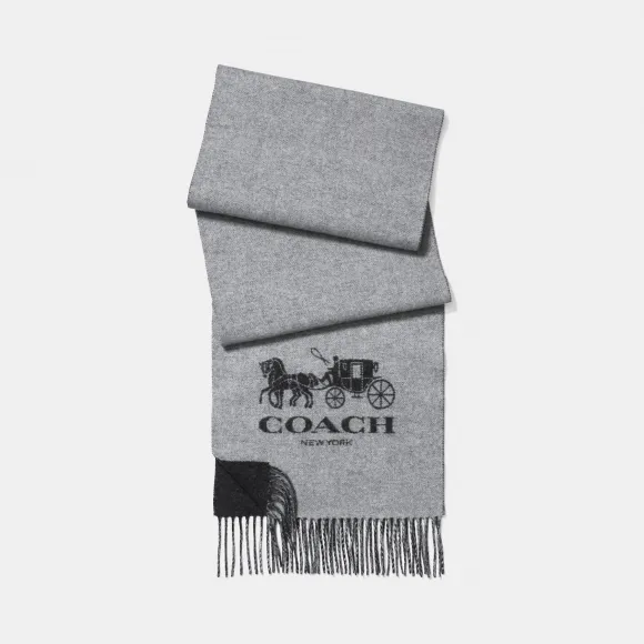 蔻驰/Coach 山羊绒拼色LOGO围巾 12166 CQGY