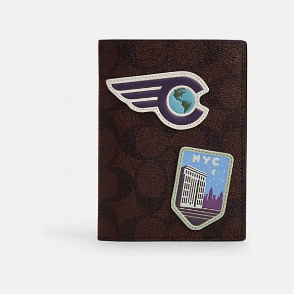 蔻驰/Coach 经典标志旅行贴饰护照包 1283-QBMAA