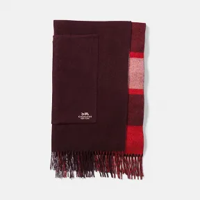 蔻驰/Coach 大尺寸双面格纹山羊绒围巾 18769 MJU