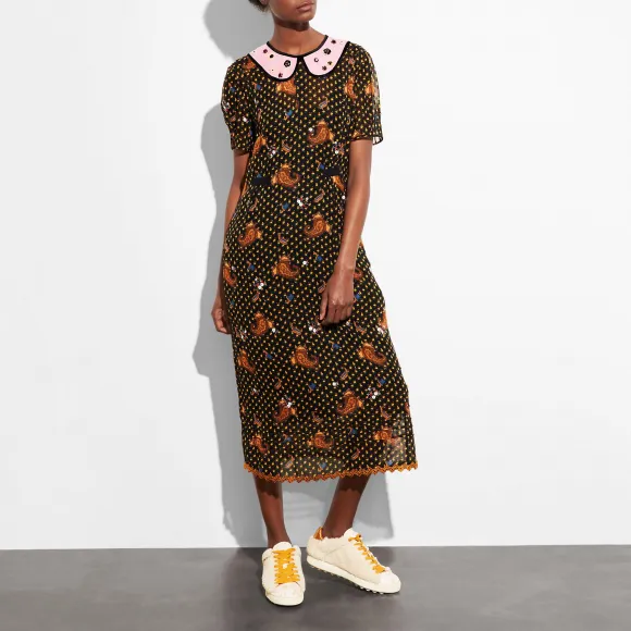 蔻驰/Coach 刺绣BOUQUET长裙 20205 BLC