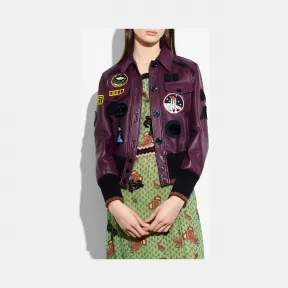 蔻驰/Coach 装饰真皮夹克 20238 PLU