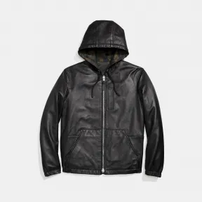 蔻驰/Coach 风帽拉链外套 21838 BLK