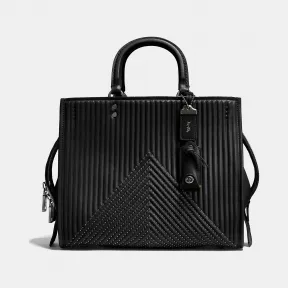 蔻驰/Coach 绗缝和铆钉ROGUE手袋 22809 BPBLK