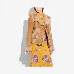 蔻驰/Coach 老鹰印花羊毛皮外套 23174 TOF