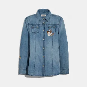 蔻驰/Coach 精美牛仔衫 33096 BLU