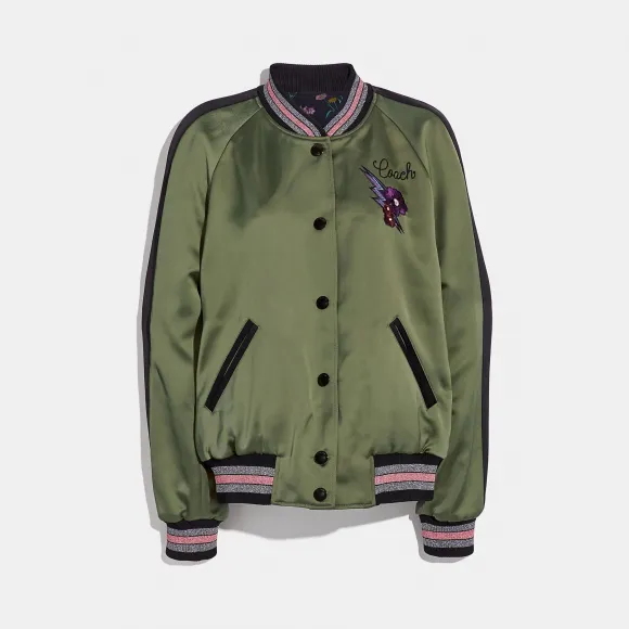 蔻驰/Coach 双面缎料VARSITY外套 33151 A8R