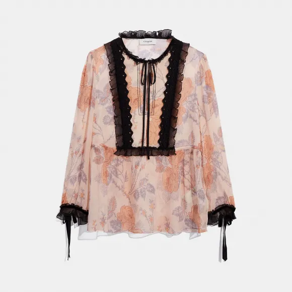 蔻驰/Coach 玫瑰印花上衣 38423 PIN