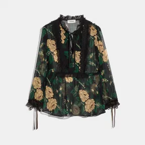 蔻驰/Coach 玫瑰印花上衣 38504 NAV