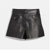 蔻驰/Coach 皮革短裤 38532 BLK